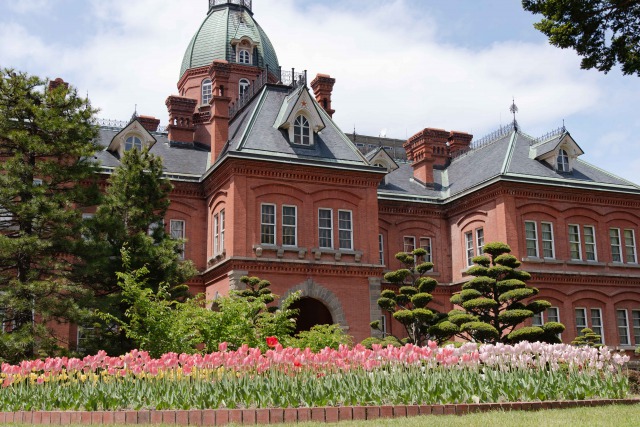 赤れんが庁舎の春の写真